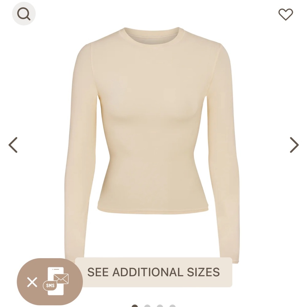 SKIMS Fits Everybody Long Sleeve Shirt Top